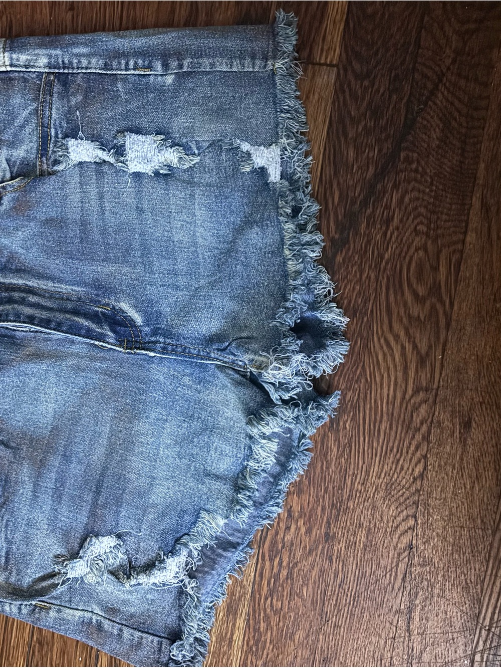 & Other Stories Frayed Hem Cropped Blue Denim Jeans